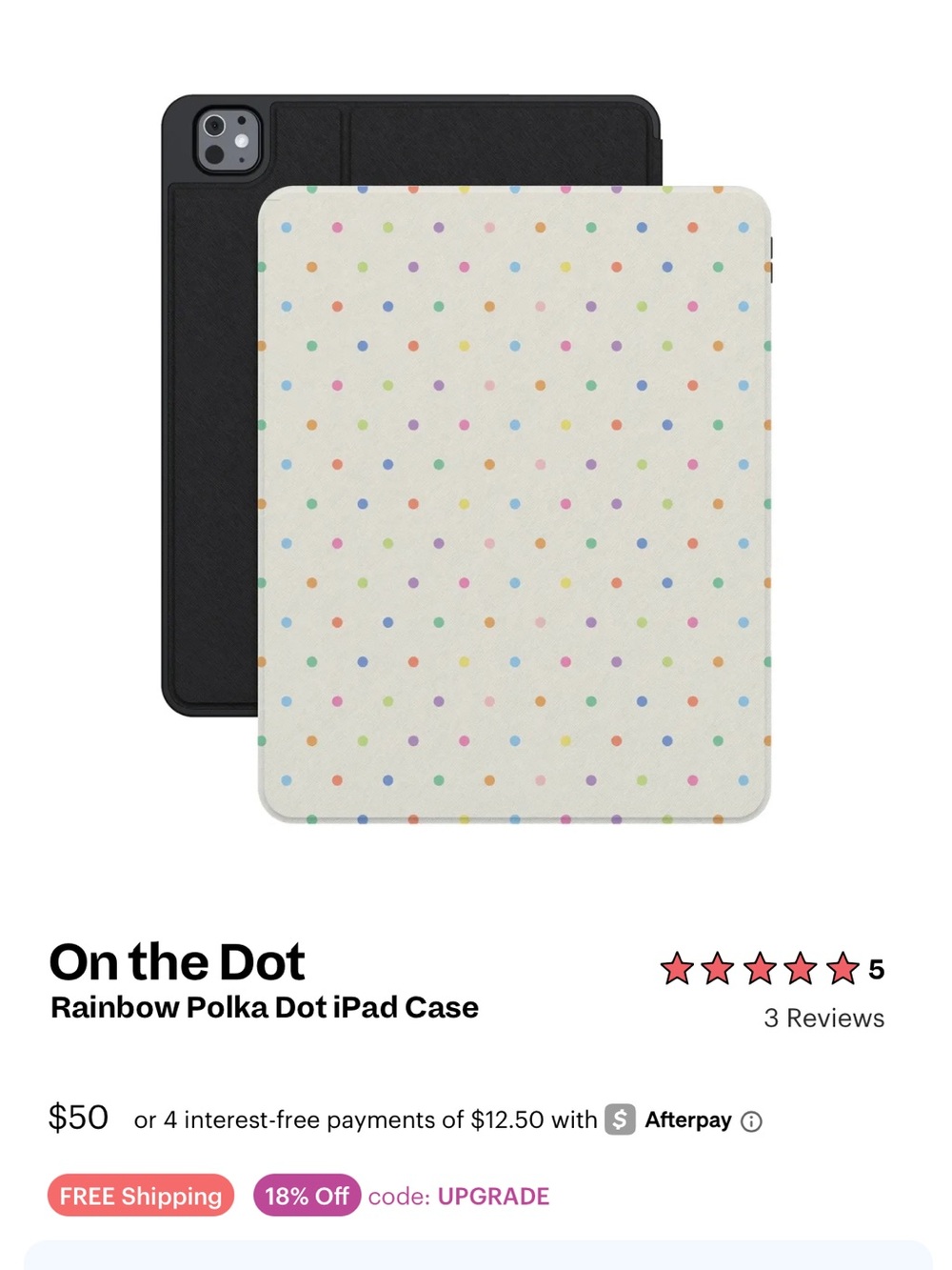 Casely Rainbow Polka Dot iPad Case - iPad Pro 13”